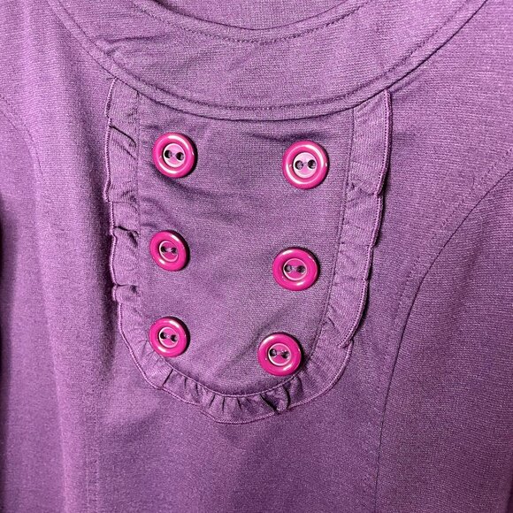 Bebop Womens Purple Short Dress Size Medium Y2K Tunic Style u - Picture 3 of 4